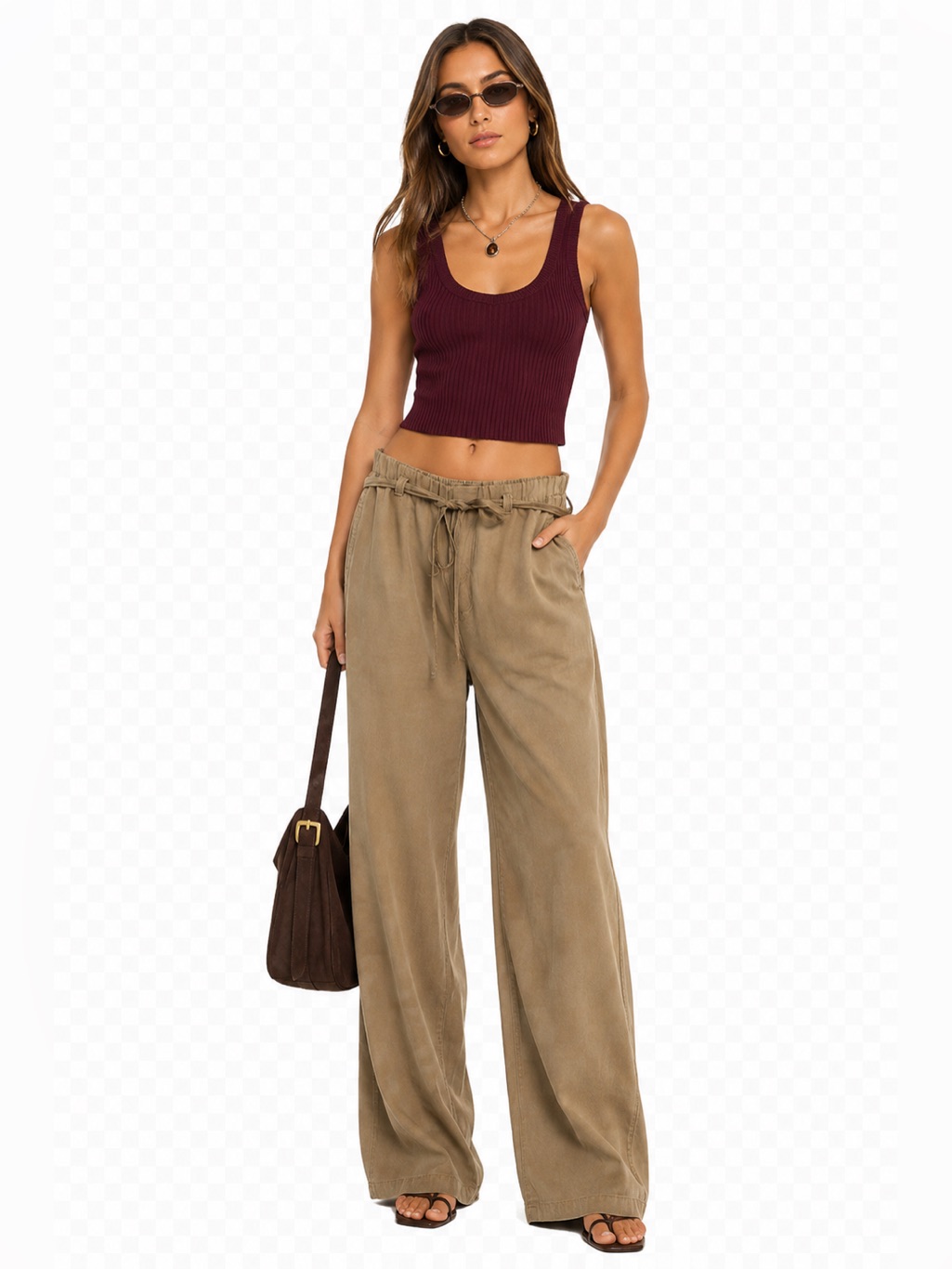 Nwt Vince Low Rise Cotton Drawstring Pants Khaki Size 2